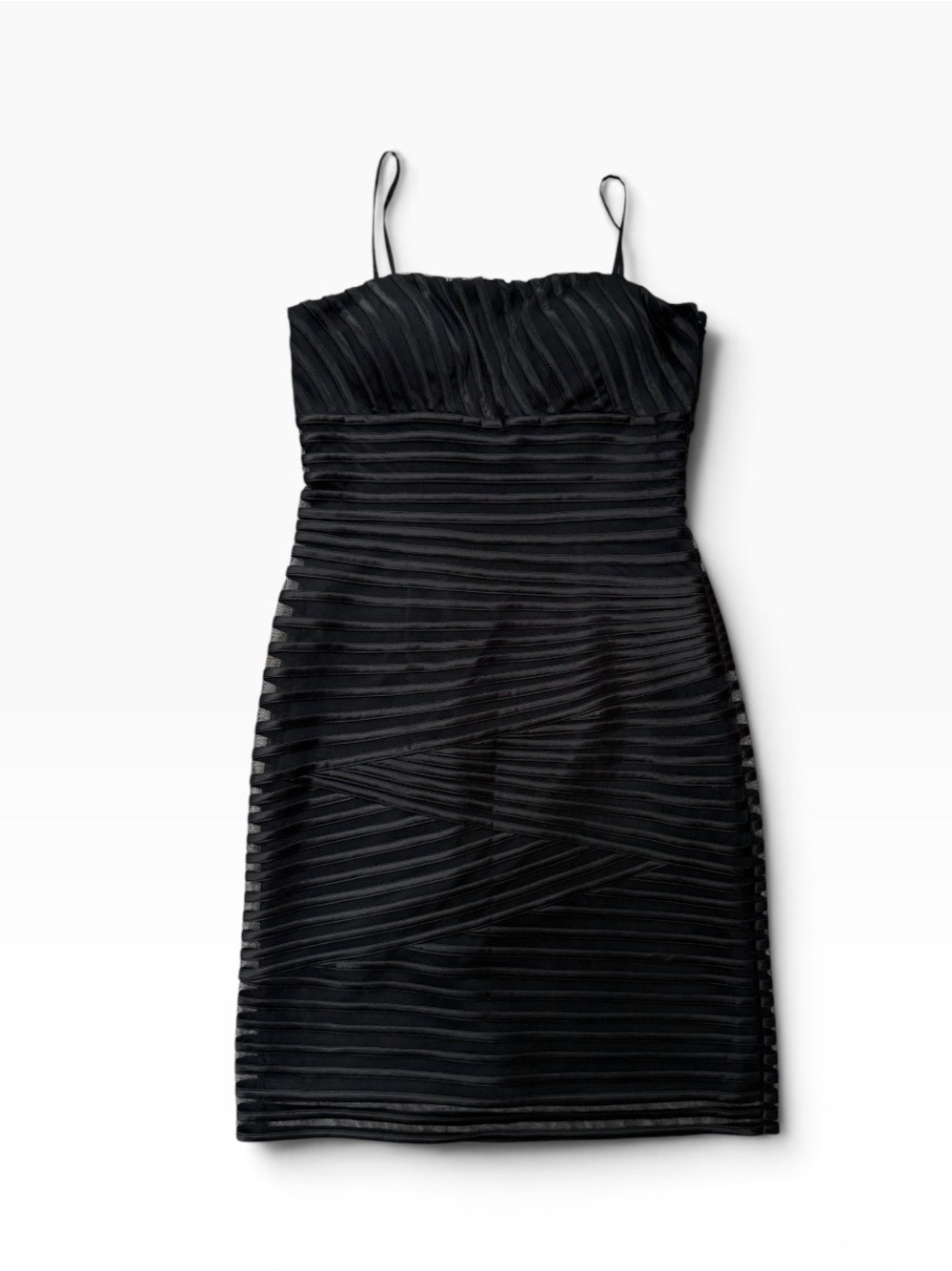 White House Black Market Black Striped Sheath Dress